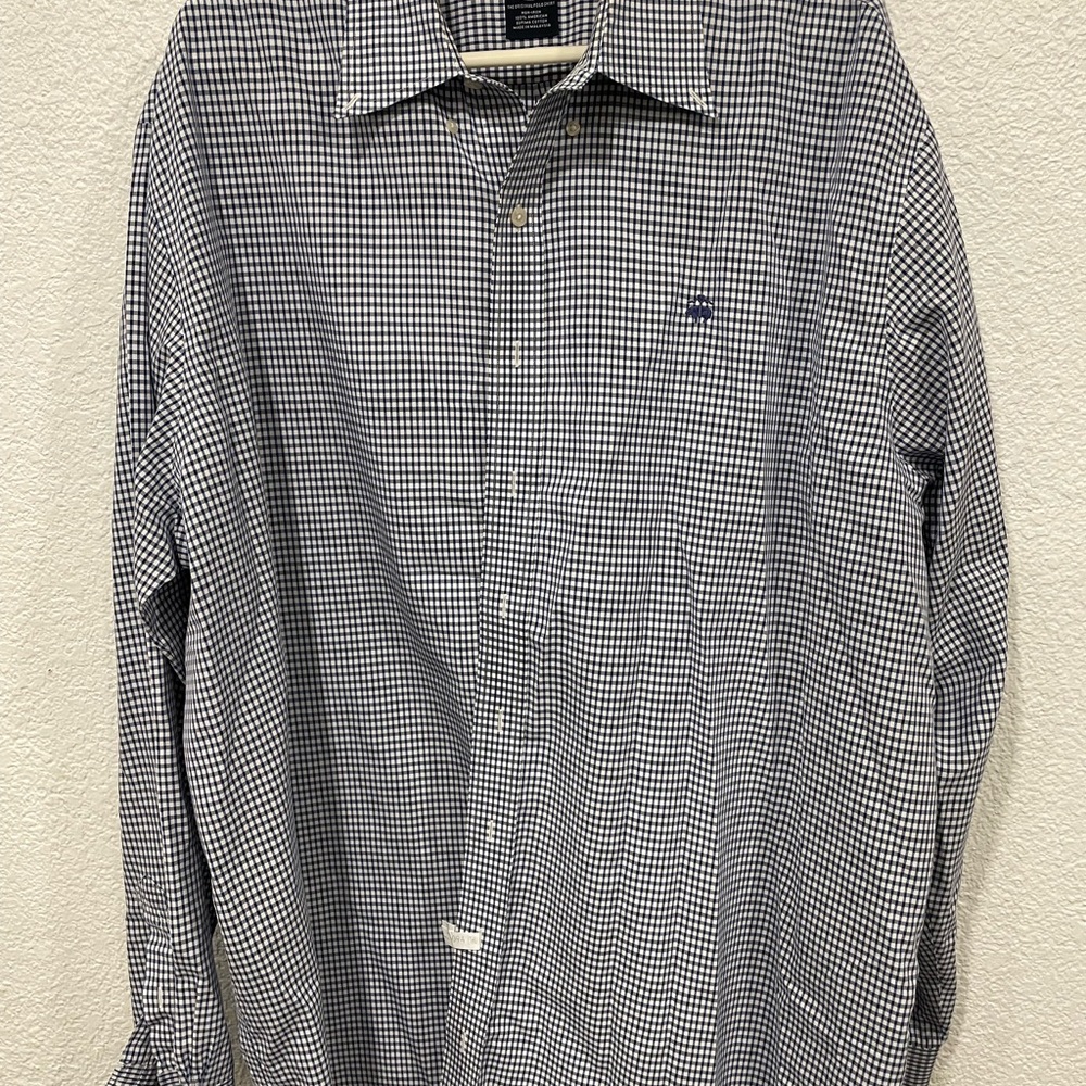 Brooks Brothers Men's Original Polo Button Down in Blue Plaid Size 2XL